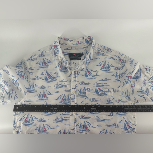 Vineyard vines men’s classic fit printed Murray shirt short sleeve size S - Picture 10 of 12